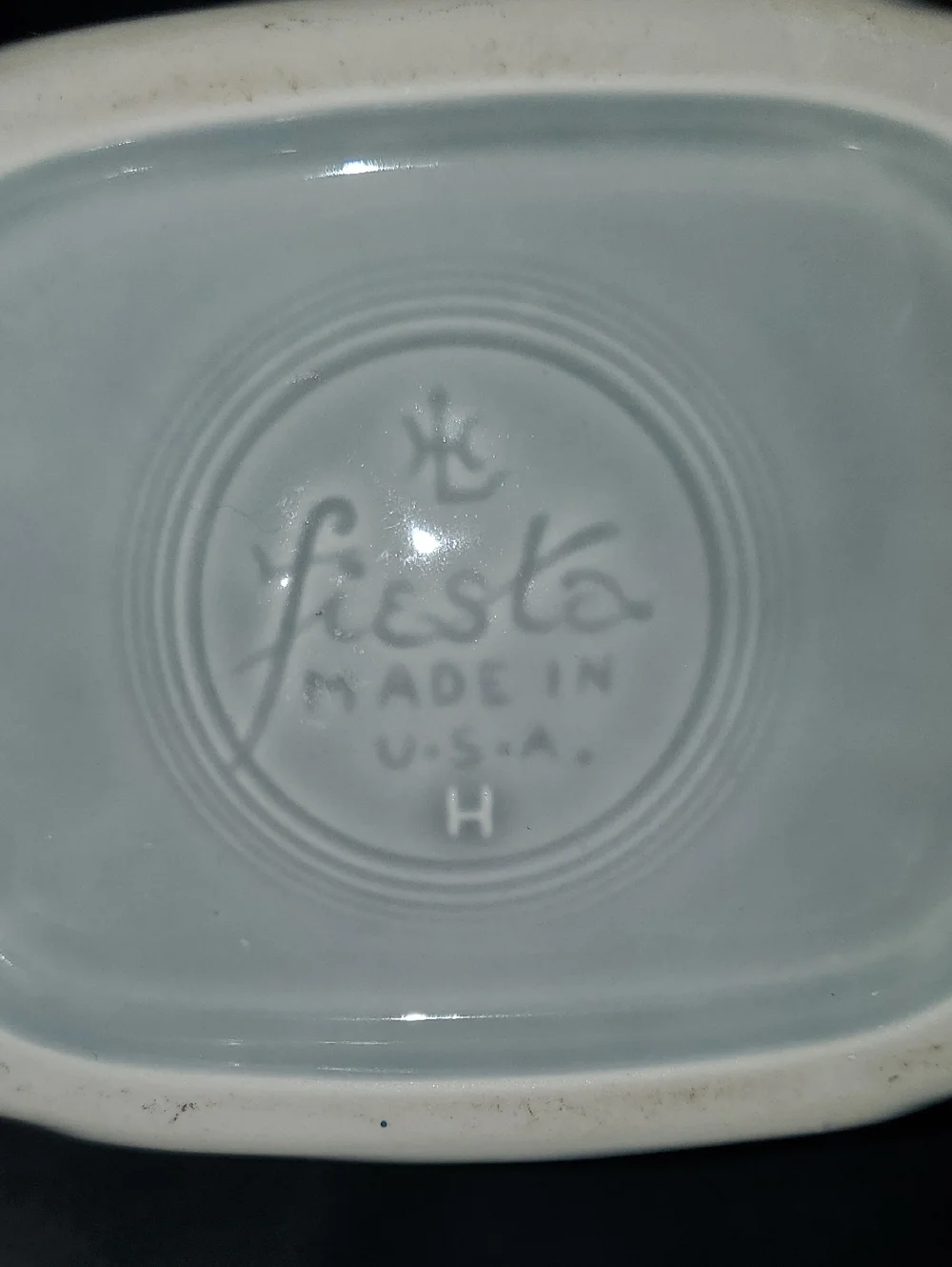 Fiesta Homer Laughlin Classic Retired Pearl Gray Ceramic Large Disk Pitcher